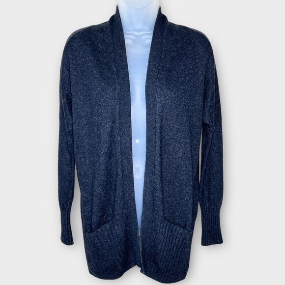 ARITZIA Azure Skies Lenox Angora Cashmere Blend Cardigan Slouchy Charcoal XS - Picture 2 of 7